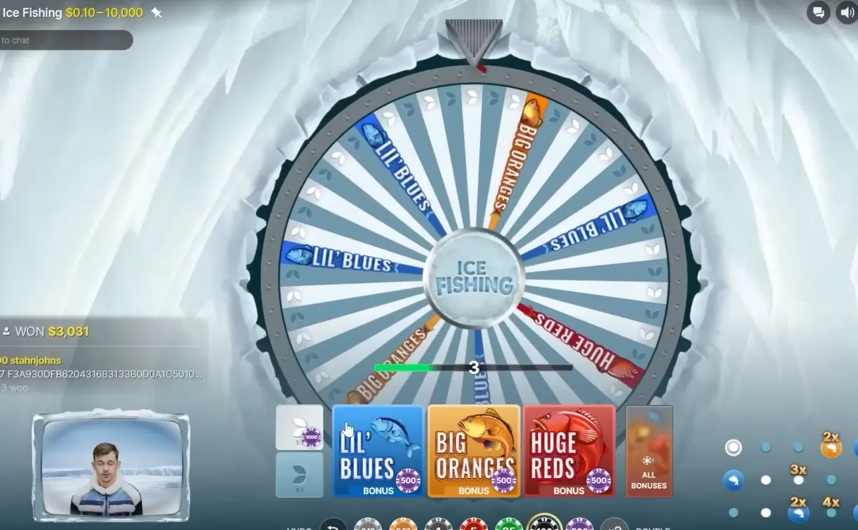 I tre giochi bonus: Lil' Blues, Big Oranges e Huge Reds I tre giochi bonus: Lil' Blues, Big Oranges e Huge Reds